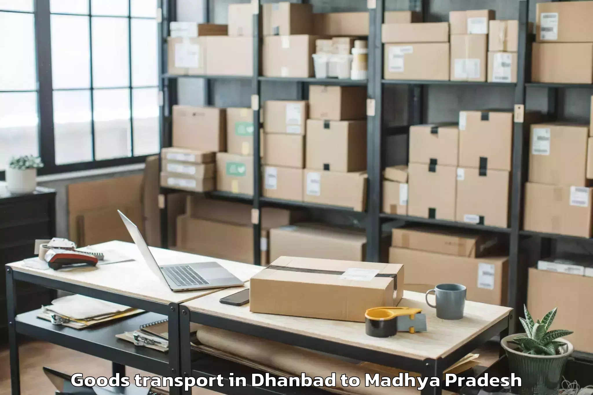 Quality Dhanbad to Tonk Khurd Goods Transport